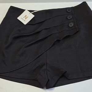 Nora Cora Elegant Basic High Waist Black Shorts